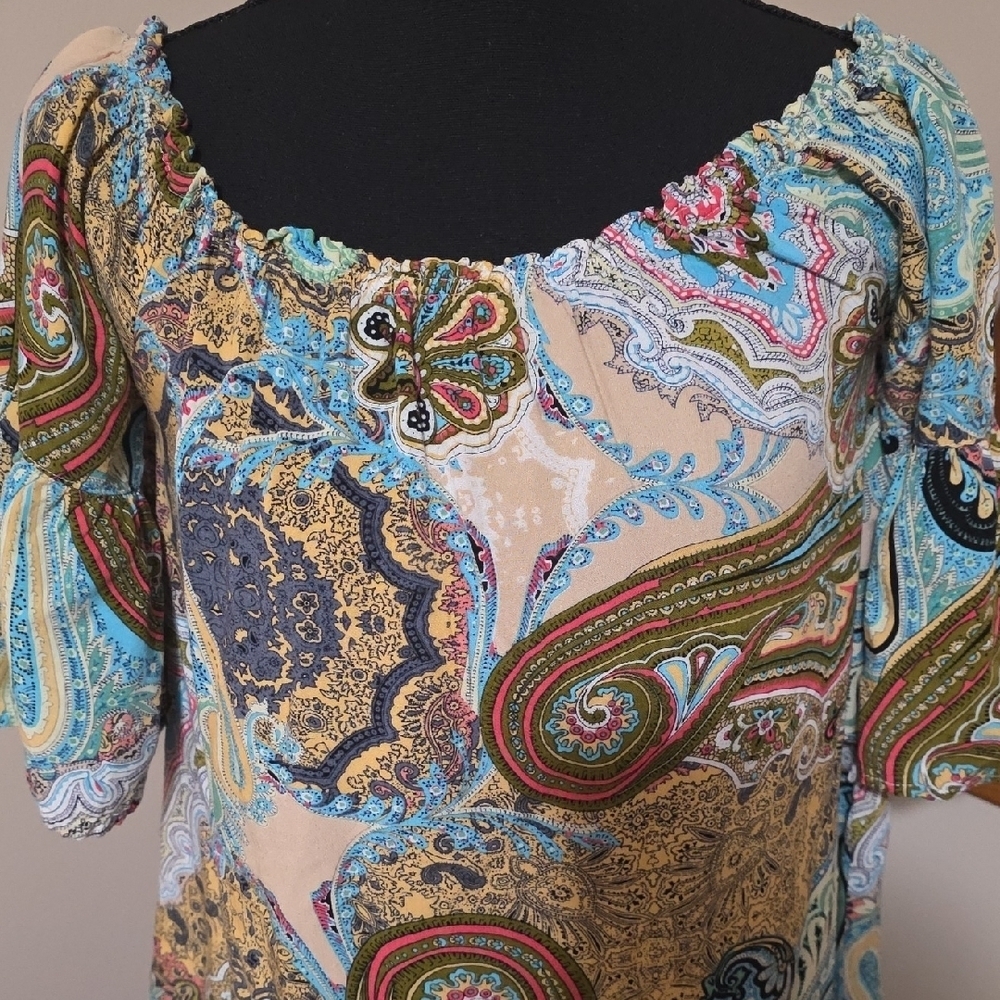 Umgee Multicolor Paisley Blouse - Picture 2 of 4